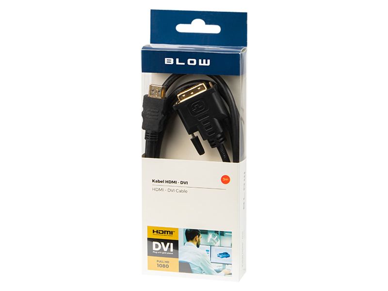 92-023# Przył.dvi-hdmi 3m blister zdjęcie 1