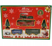 ŚWIĄTECZNA KOLEJKA ELEKTRYCZNA PREZENT MIKOŁAJ POCIĄG DLA DZIECI LOKOMOTYWA