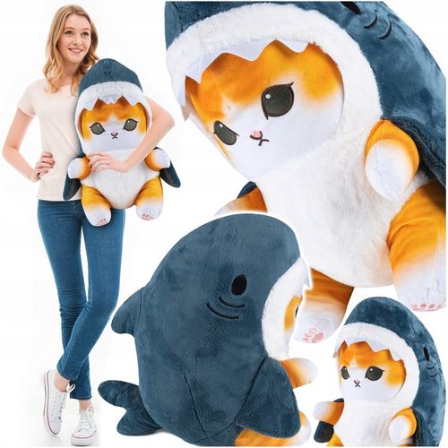 Kot Rekin Kotorekin 55Cm Przytulanka Xl Miś Maskotka Poduszka Duży Pluszowy na Arena.pl