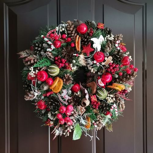 Wianek wieniec stroik 42 cm bożonarodzeniowy świąteczny na Arena.pl