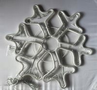 Dekoracja świetlna figura neon 3 D śnieźynka 50 x 50 cm
