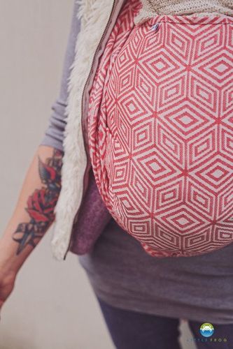 Chusta tkana Little Frog Czerwony Cube 5 na Arena.pl