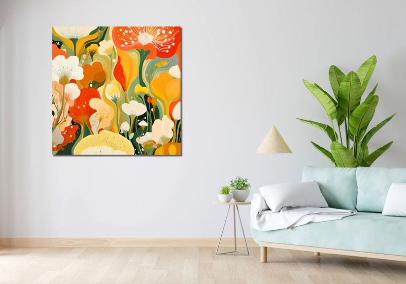 Obraz 100x100cm Kwiatowy Raj zdjęcie 2