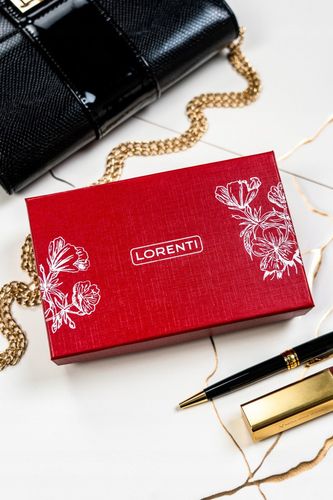 skórzany portfel damski na bigiel i zatrzask ze wzorem fal - lorenti na Arena.pl