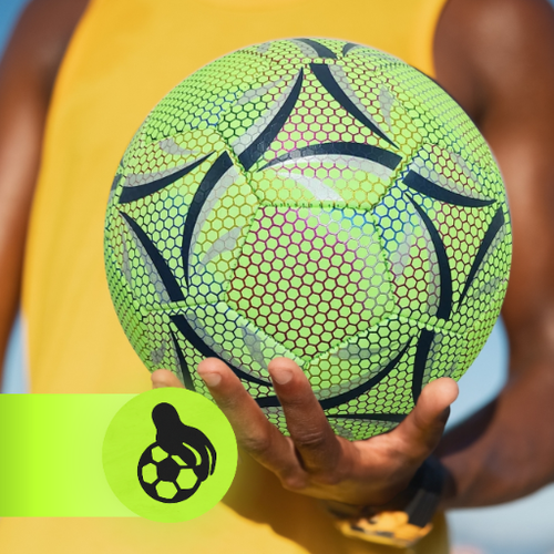 Piłka nożna odblaskowa do nogi fluorescencyjna świecąca w ciemności solidna na Arena.pl