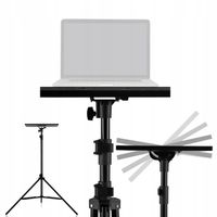 STATYW MULTIMEDIALNY STOJAK z Półką LAPTOP 10kg 180cm Regulowany Składany