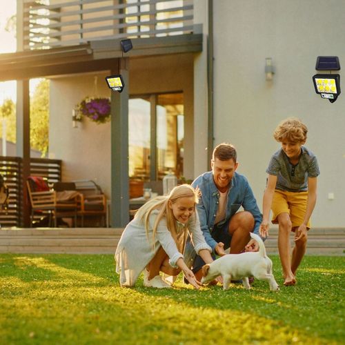 LAMPA SOLARNA LED DO OGRODU GARAŻU Z CZUJNIKIEM ZMIERZCHU RUCHU + na Arena.pl