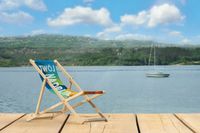 LEŻAK OGRODOWY DREWNIANY BUKOWY TWÓJ WZÓR TWÓJA GRAFIKA TWOJE LOGO FIRMY