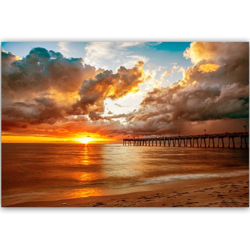 Deco Panel, Molo i zachód słońca 60x40 na Arena.pl