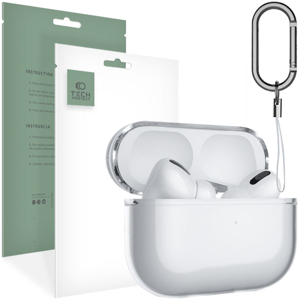 TECH-PROTECT FLEXAIR APPLE AIRPODS PRO 1 / 2 CLEAR zdjęcie 1