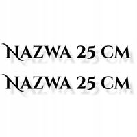 2 X NAZWA ŁODZI Naklejki wodoodporne jacht skuter łódź łódkę kuter 25 cm
