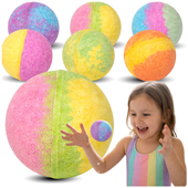 kula do kąpieli rainbow musująca bomba tęczowa dla dzieci i dorosłych 6 szt