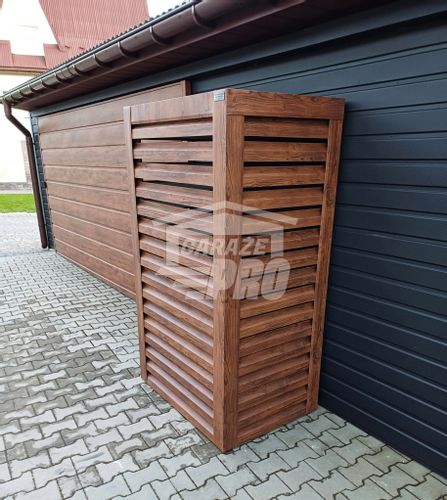 Osłona pompy ciepła 70x40x190 cm ciemny orzech GP316 na Arena.pl