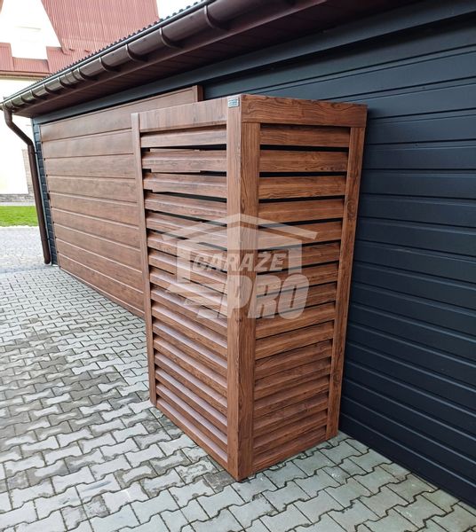 Osłona pompy ciepła 70x40x190 cm ciemny orzech GP316 zdjęcie 5