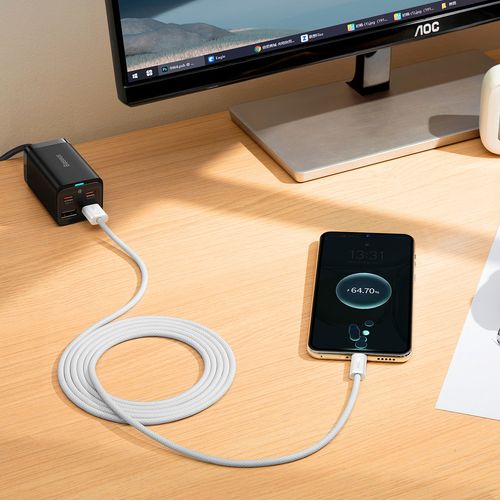 kabel przewód dynamic series usb - usb-c 100w 2m biały na Arena.pl