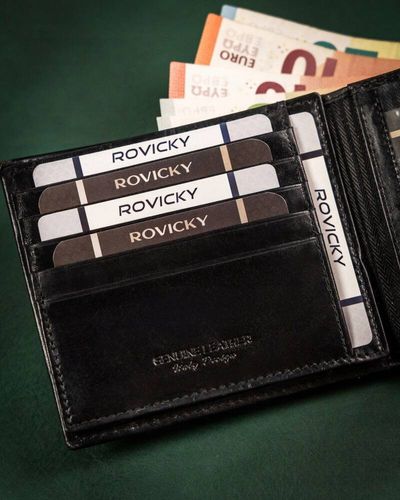 duży, skórzany portfel męski na zatrzask - rovicky na Arena.pl