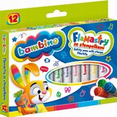 FLAMASTRY ZE STEMPELKAMI 12KOL BAMBINO  8641