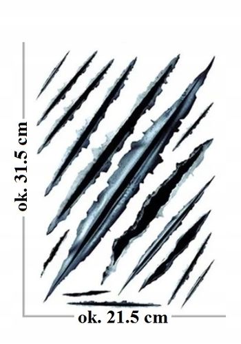 Naklejka Rysy Zaięcia rany na Auto Siekiera Zadrapanie Pazury Sznyty Blizny na Arena.pl