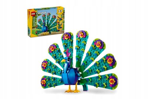 KLOCKI LEGO CREATOR 31157 Egzotyczny Paw 3w1 Motyl Ważka na Arena.pl