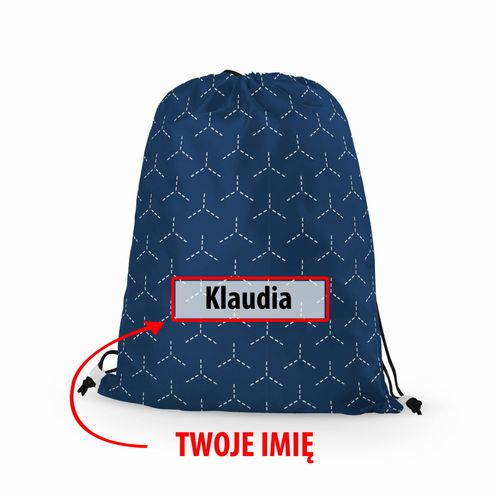 WORKO-PLECAK z Twoim imieniem Niebieska geometria V 072 na Arena.pl