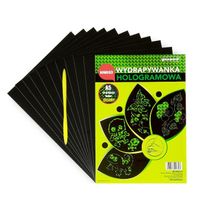 wydrapywanka hologramowa a5 10 arkuszy + rylec penword - zielona