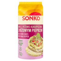 Sonko Wafle ryżowo-kukurydziane z różowym pieprzem 93 g (14 sztuk)