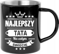 Kubek metalowy z grawerem PREZENT dla taty ojca