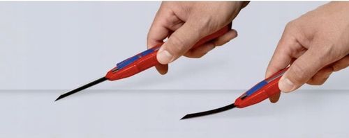 Knipex 90 10 165 BK nóż łamane ostrze 18 mm tapeciak z zapasowym na Arena.pl