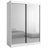 Szafa przesuwna z lustrem Como 2D2L 150 Biała