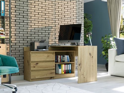 Biurko narożne i komoda zestaw 120x50 artisan N-15 na Arena.pl