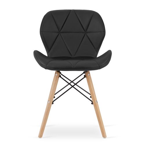 Krzesło LAGO ekoskóra - czarne x 2 na Arena.pl