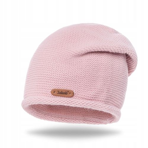 Modna Lekka Damska Czapka Krasnal J4 Pudrowy Róż dziana zimowa jesienna j4 na Arena.pl