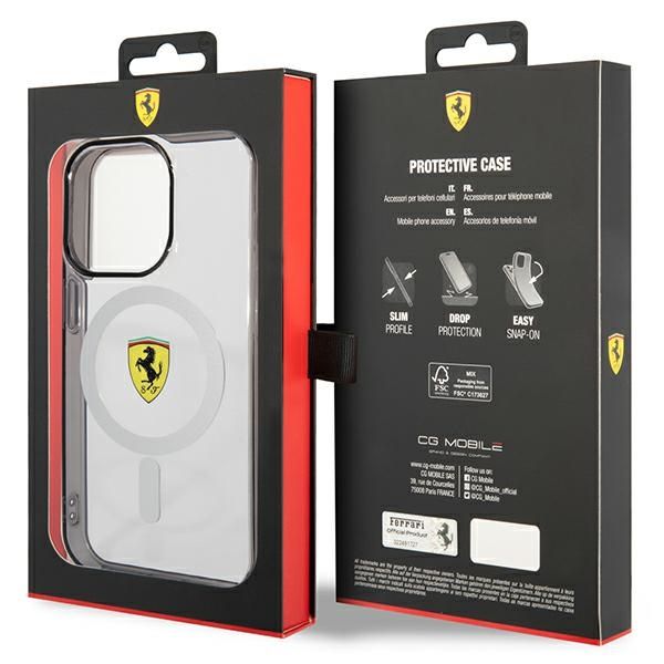 Etui Ferrari do iPhone 14 Pro, Przezroczysty MagSafe zdjęcie 8