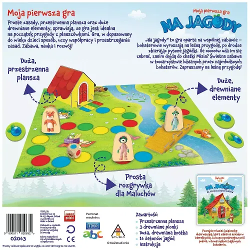 Moja pierwsza gra Na jagody - gra planszowa dla dzieci (3+) Bobaski i Miś na Arena.pl
