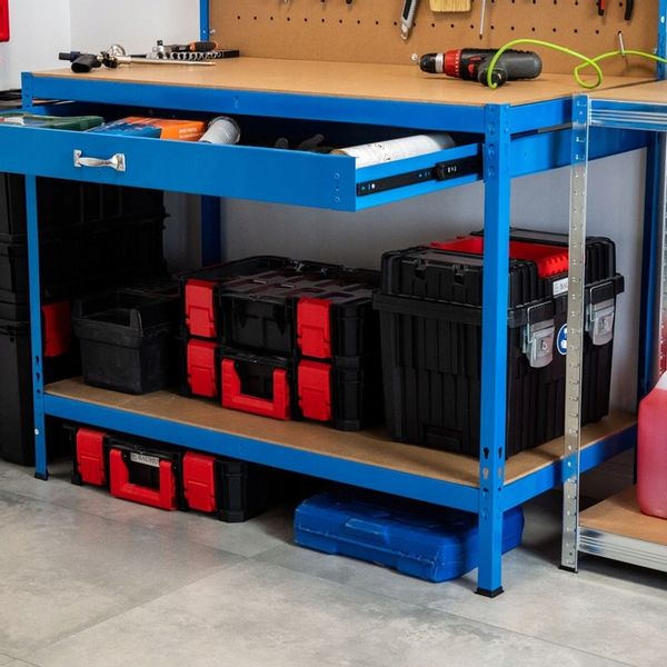 STÓŁ WARSZTATOWY ROBOCZY NARZĘDZIOWY GARAŻ BLAT HAKI zdjęcie 2