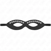 kink maska na oczy model 1 z mini nitami 20,5x5,5 cm czarna
