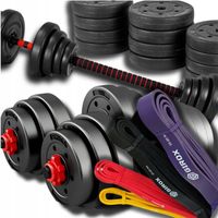 HANTLE BITUMICZNE REGULOWANE 2x20KG + SZTANGA = ZESTAW 40KG + GUMY OPOROWE