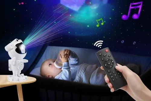 Lampka nocna GŁOŚNIK DO USYPIANIA Bluetooth ASTRONAUTA Projektor gwiazd na Arena.pl