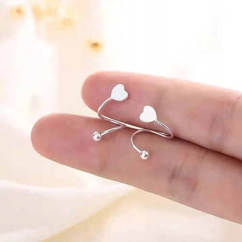 Kolczyki Srebrne PRÓBA 925 SREBRO Serca Sztyfty WKRĘTKI Damskie na Arena.pl