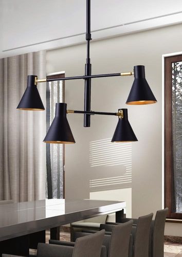 Less zwis 4x40W E14 czarny matowy na Arena.pl