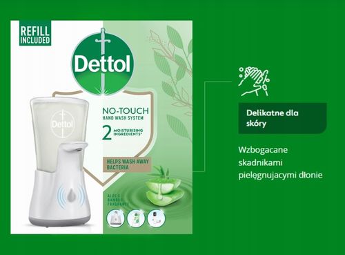 DETTOL Bezdotykowy Aplikator do Mydła w Płynie Wkład Komplet na Arena.pl