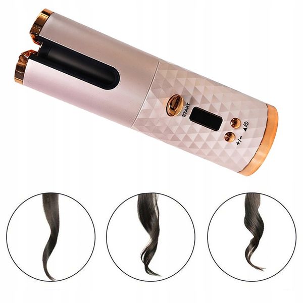 CERAMICZNA Lokówka automatyczna do włosów OBROTOWA fale loki 3000 mAh timer zdjęcie 14