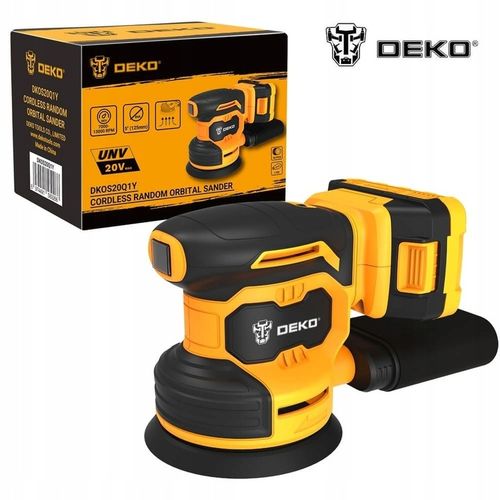 SZLIFIERKA OSCYLACYJNA MIMOŚRODOWA AKUMULATOROWA REGULACJA AKUMULATOR DEKO na Arena.pl