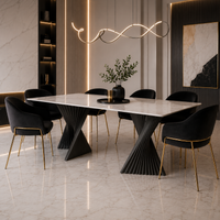 Stół glamour prostokątny nowojorski z grafitową podstawą Tunis 180x90
