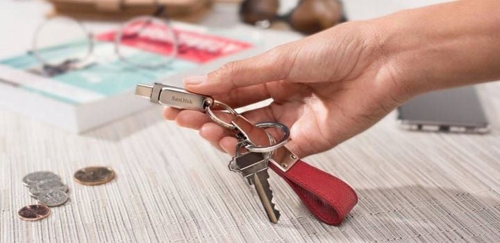 Metalowy Pendrive do telefonu SanDisk 128GB Ultra Dual Drive Luxe USB-C zdjęcie 7