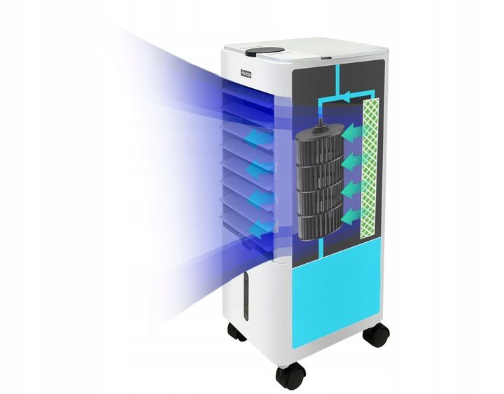 Klimatyzator wodny przenośny HAXON ZAX 4w1 LED nawilżacz pilot + wkłady zdjęcie 15