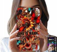 ETUI DO IPHONE ( 6 PLUS ) - SHE IS RARE, SŁONECZNIKI, KWIATY, MOTYLE