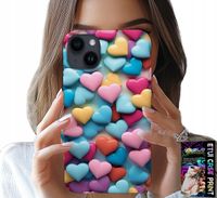 ETUI DO IPHONE 13 - KOLOROWE SERCA MOŻLIWOŚĆ PERSONALIZACJI