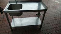 Stół ze zlewem i półką 115x60x85, rant T+P