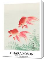 Obraz 50x70cm Two Veil Goldfish, Koson Vintage do Salonu